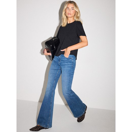 Mohito - Jeansy flare - niebieski ze sklepu Mohito w kategorii Jeansy damskie - zdjęcie 185925692