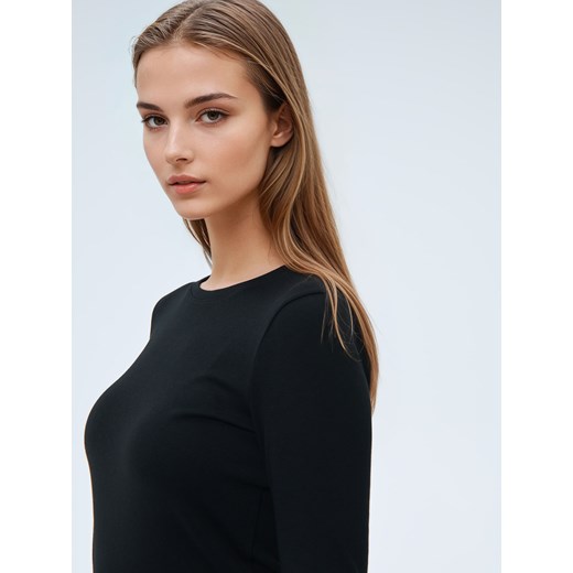 Mohito - Czarna bluzka basic - czarny Mohito L Mohito