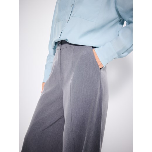 Mohito - Szare spodnie z szeroką nogawką - szary Mohito 38 Mohito