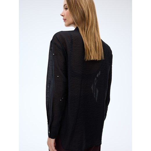 Mohito - Czarna koszula z lyocellem - czarny Mohito 40 Mohito