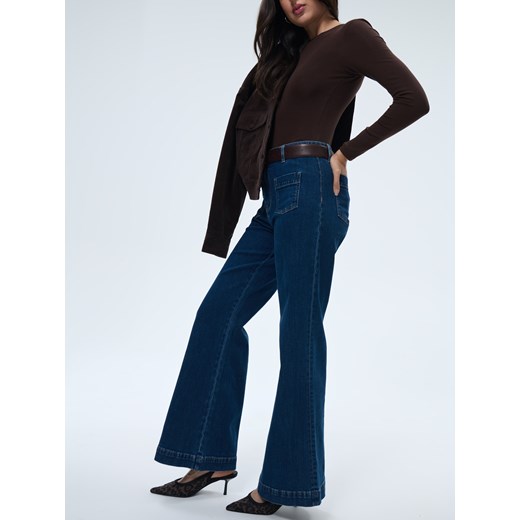 Mohito - Jeansy flare - granatowy ze sklepu Mohito w kategorii Jeansy damskie - zdjęcie 185927054