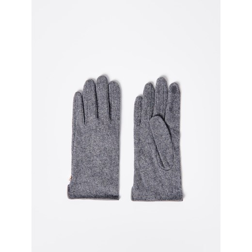 Mohito - Szare rękawiczki z wełną - szary Mohito S Mohito