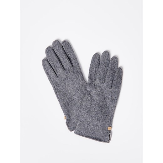Mohito - Szare rękawiczki z wełną - szary Mohito S Mohito