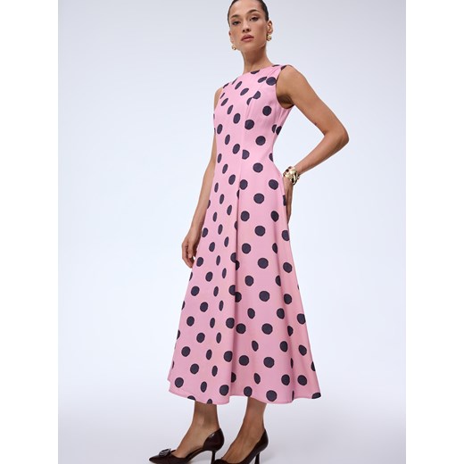 Mohito - Sukienka maxi w grochy - różowy Mohito 40 Mohito