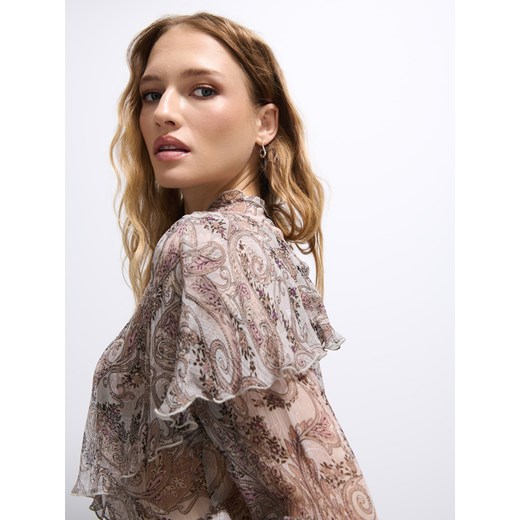 Mohito - Bluzka z wiskozy - brązowy Mohito 40 Mohito