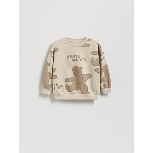 Reserved - Bluza z nadrukiem - beżowy ze sklepu Reserved w kategorii Bluzy chłopięce - zdjęcie 185928041