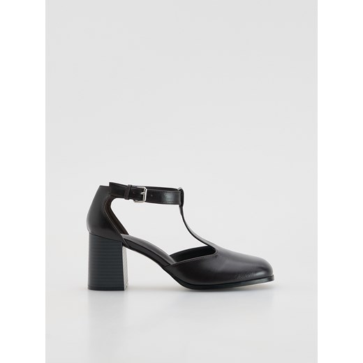 Reserved - Czółenka na obcasie - ciemnobrązowy ze sklepu Reserved w kategorii Czółenka - zdjęcie 185928322