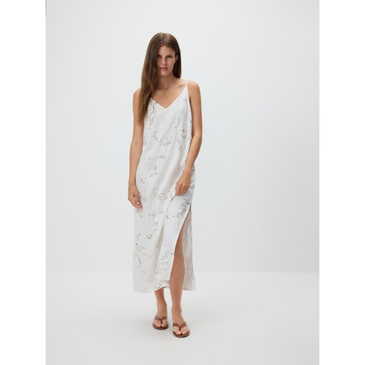 Reserved - Sukienka z cekinami - biały ze sklepu Reserved w kategorii Sukienki - zdjęcie 185928751