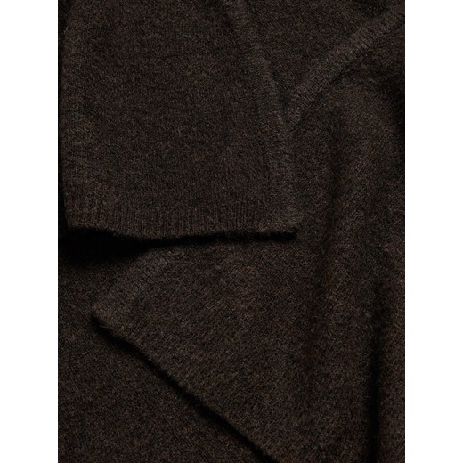 Reserved - Kardigan z dodatkiem wełny - ciemnobrązowy Reserved L Reserved