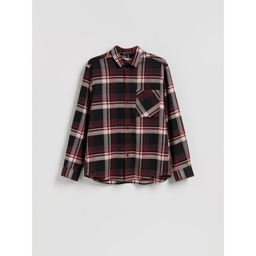 Reserved - Koszula regular fit w kratę - czerwony Reserved L Reserved