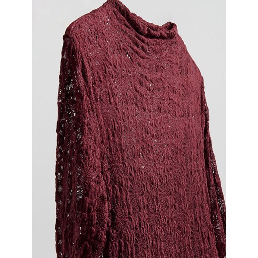 Reserved - Koronkowa sukienka maxi - burgundowy Reserved M Reserved