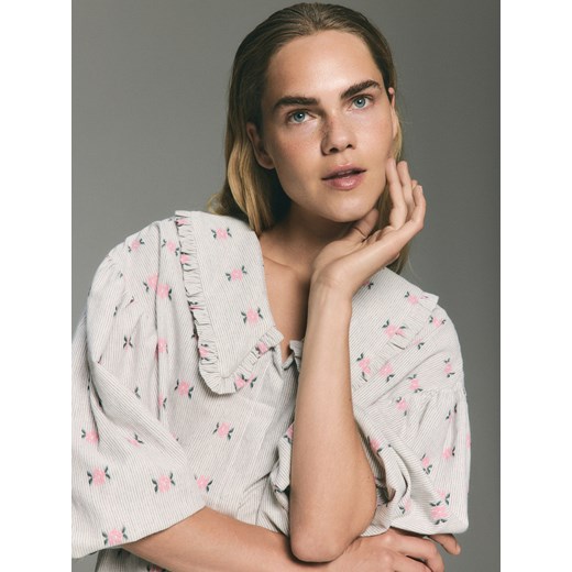 Reserved - Koszula z ozdobnym kołnierzem - wielobarwny ze sklepu Reserved w kategorii Koszule damskie - zdjęcie 185929812