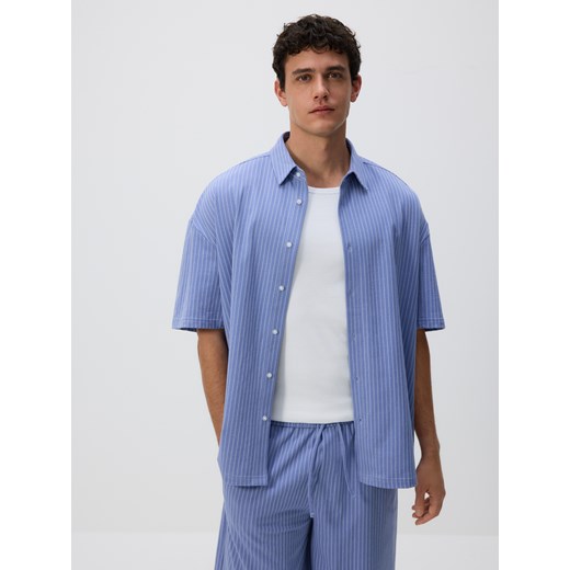 Reserved - Koszula oversize w paski - niebieski ze sklepu Reserved w kategorii Koszule męskie - zdjęcie 185929824