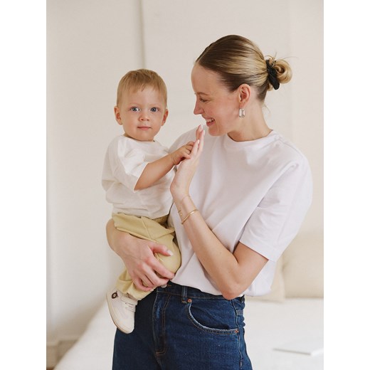 Reserved - Bawełniany t-shirt - złamana biel ze sklepu Reserved w kategorii T-shirty chłopięce - zdjęcie 185929992