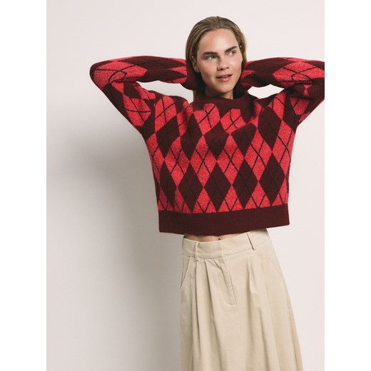 Reserved - Sweter w romby - wielobarwny ze sklepu Reserved w kategorii Swetry damskie - zdjęcie 185930870