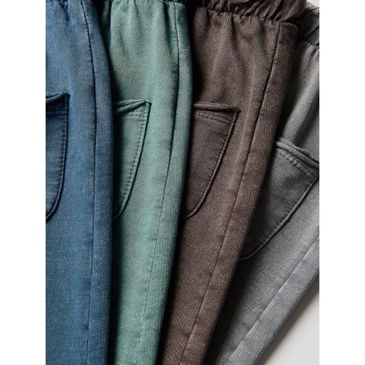 Reserved - Legginsy z efektem sprania - ciemnozielony Reserved 110 (4-5 lat) Reserved