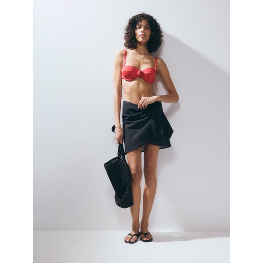 Reserved - Sarong z wiązaniem - czarny ze sklepu Reserved w kategorii Odzież plażowa - zdjęcie 185931774