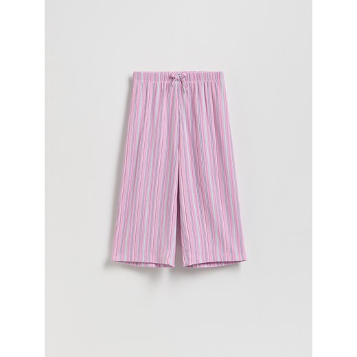 Reserved - Dzianinowe kuloty - fioletowy ze sklepu Reserved w kategorii Spodnie dziewczęce - zdjęcie 185932770