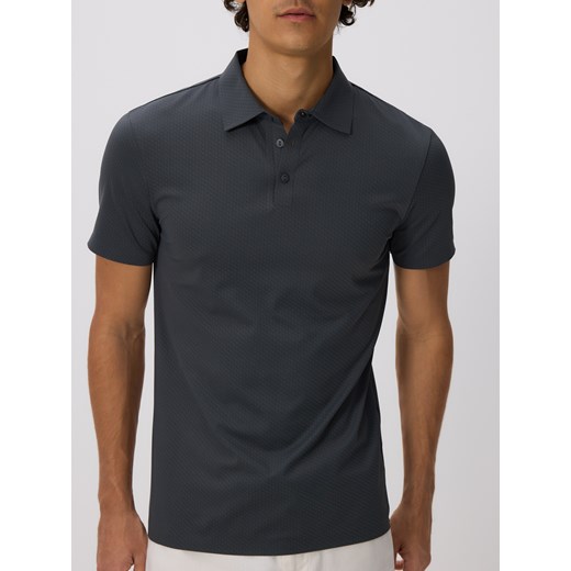 Reserved - Koszulka polo slim - ciemnoszary ze sklepu Reserved w kategorii T-shirty męskie - zdjęcie 185933031