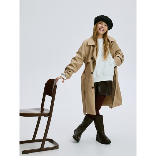 Reserved - Bluza z haftem - złamana biel Reserved 122 (6-7 lat) Reserved