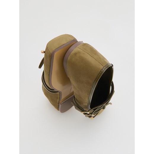 Reserved - Baleriny z paskami - oliwkowy Reserved 37 Reserved