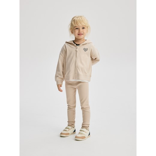 Reserved - Bawełniany komplet - beżowy ze sklepu Reserved w kategorii Komplety dziewczęce - zdjęcie 185934361