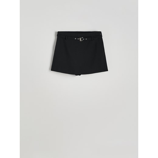 Reserved - Spódnico-szorty z paskiem - czarny Reserved L okazja Reserved