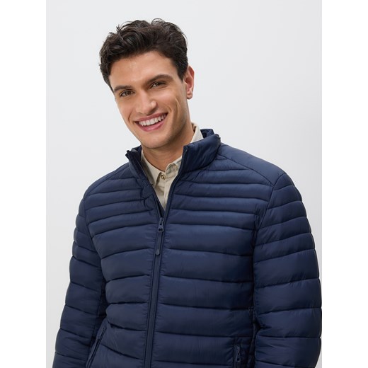 Reserved - Pikowana kurtka ze stójką - granatowy ze sklepu Reserved w kategorii Kurtki męskie - zdjęcie 185934780