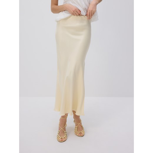 Reserved - Spódnica maxi z wiskozy - jasnożółty ze sklepu Reserved w kategorii Spódnice - zdjęcie 185934994