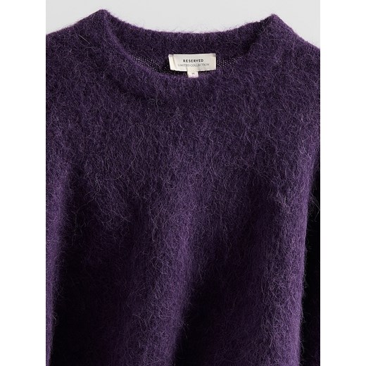 Reserved - Sweter z wełną alpaki - fioletowy Reserved XS Reserved