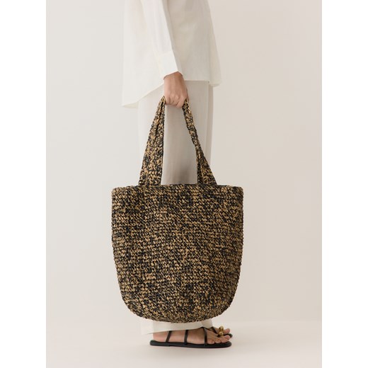 Reserved - Pleciona torebka shopper - czarny Reserved ONE SIZE okazja Reserved