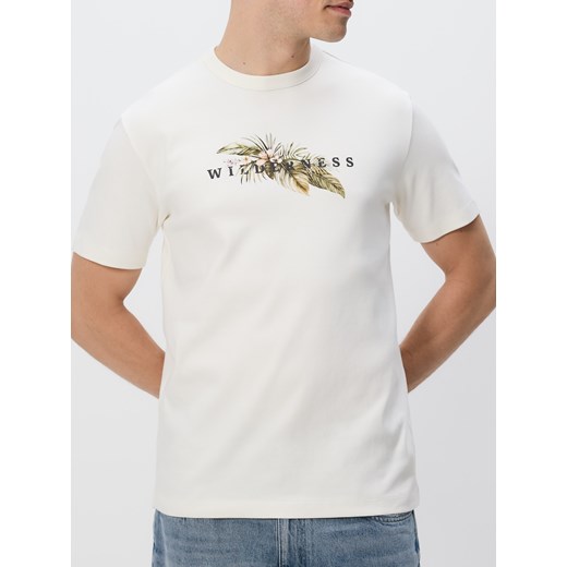 Reserved - T-shirt comfort z nadrukiem - złamana biel ze sklepu Reserved w kategorii T-shirty męskie - zdjęcie 185935952