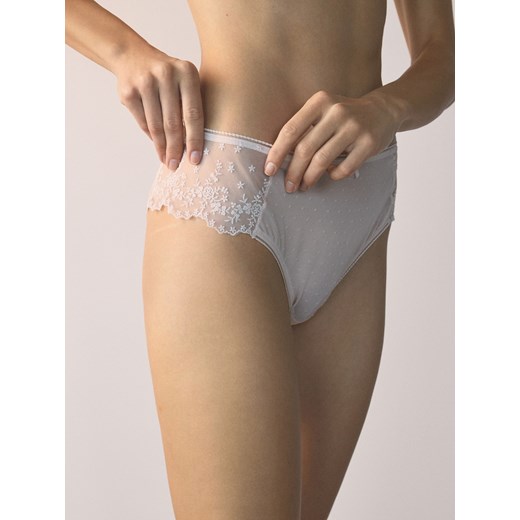 Reserved - Majtki typu hipster z haftem - kremowy ze sklepu Reserved w kategorii Majtki damskie - zdjęcie 185935971