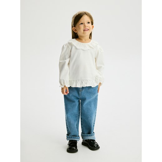 Reserved - Bluzka z kołnierzykiem - złamana biel Reserved 80 (9-12 m.) Reserved