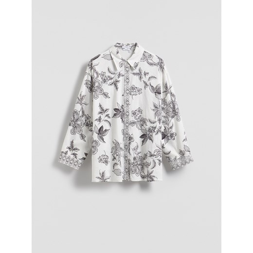 Reserved - Wzorzysta koszula - ciemnoszary ze sklepu Reserved w kategorii Koszule damskie - zdjęcie 185936470