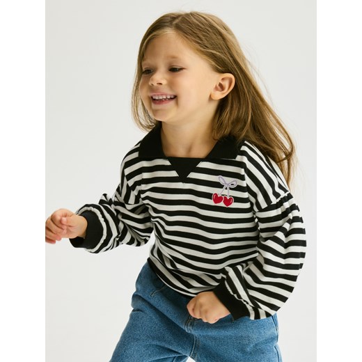 Reserved - Bluzka z kołnierzykiem - czarny Reserved 80 (9-12 m.) Reserved