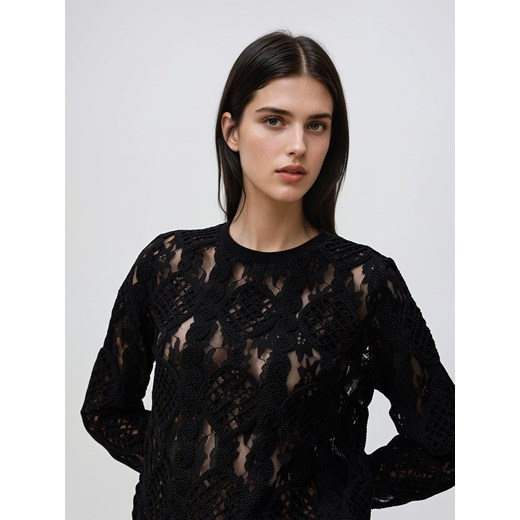 Reserved - Koronkowa bluzka - czarny Reserved XXL Reserved