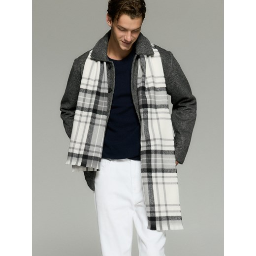 Reserved - Szalik w kratę - czarny ze sklepu Reserved w kategorii Szaliki męskie - zdjęcie 185936604