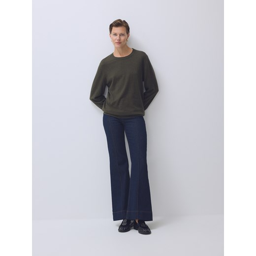 Reserved - Sweter z domieszką kaszmiru - zielony ze sklepu Reserved w kategorii Swetry męskie - zdjęcie 185937150