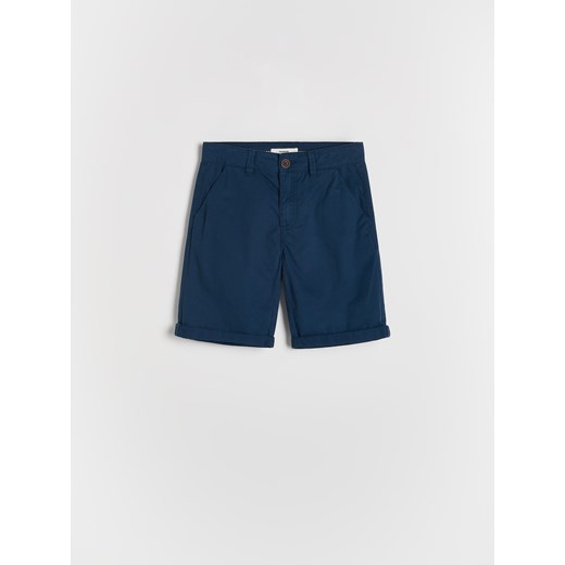 Reserved - Bawełniane szorty - granatowy ze sklepu Reserved w kategorii Spodenki chłopięce - zdjęcie 185937282