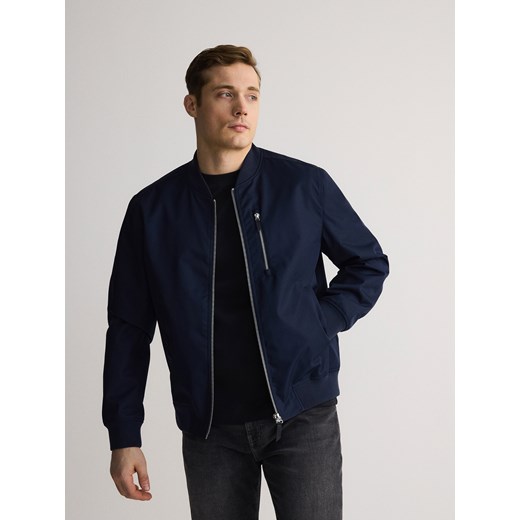Reserved - Gładka bomberka - granatowy ze sklepu Reserved w kategorii Kurtki męskie - zdjęcie 185938080