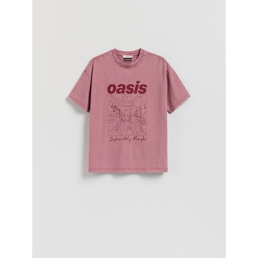 Reserved - T-shirt Oasis - brudny róż ze sklepu Reserved w kategorii Bluzki damskie - zdjęcie 185939123