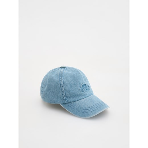 Reserved - Bawełniana czapka z daszkiem - niebieski ze sklepu Reserved w kategorii Czapki dziecięce - zdjęcie 185939404