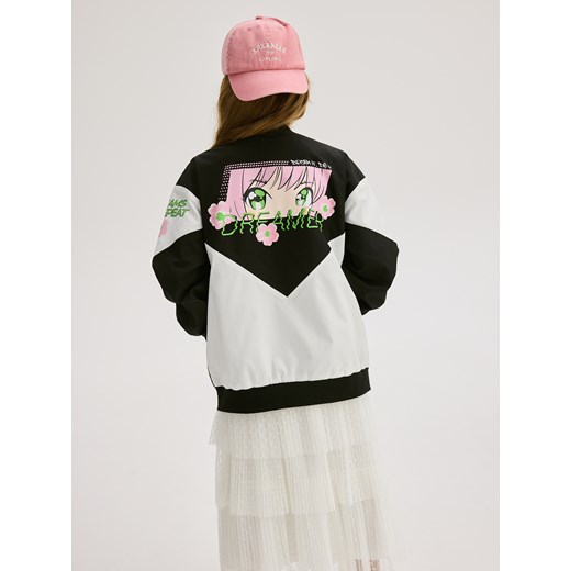 Reserved - Lekka kurtka bomber - czarny ze sklepu Reserved w kategorii Kurtki dziewczęce - zdjęcie 185939570