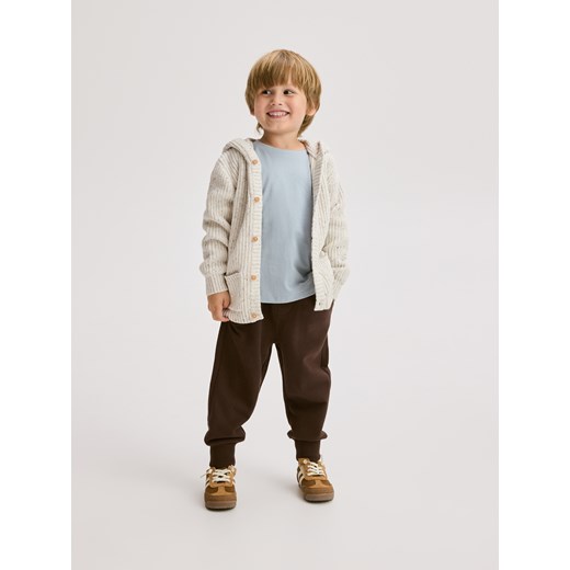 Reserved - Bawełniany kardigan z kapturem - złamana biel Reserved 80 (9-12 m.) Reserved