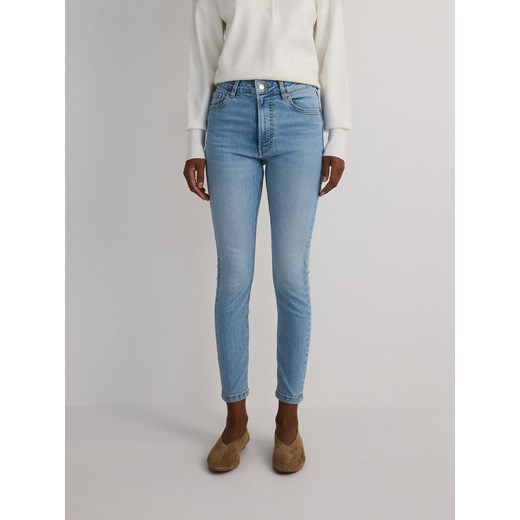 Reserved - Jeansy slim fit mid rise - niebieski Reserved 36 wyprzedaż Reserved