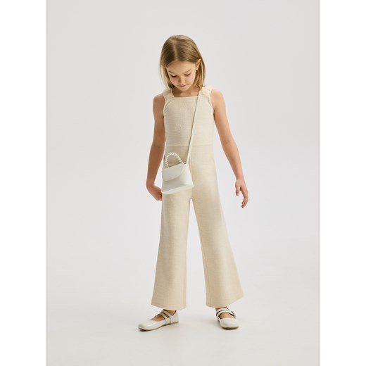 Reserved - Tweedowy kombinezon - złamana biel ze sklepu Reserved w kategorii Kombinezony dziewczęce - zdjęcie 185940730
