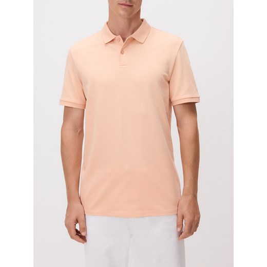 Reserved - Koszulka polo regular fit - bursztynowy ze sklepu Reserved w kategorii T-shirty męskie - zdjęcie 185940882