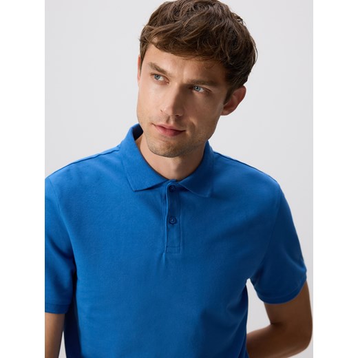 Reserved - Koszulka polo regular fit - niebieski ze sklepu Reserved w kategorii T-shirty męskie - zdjęcie 185940890