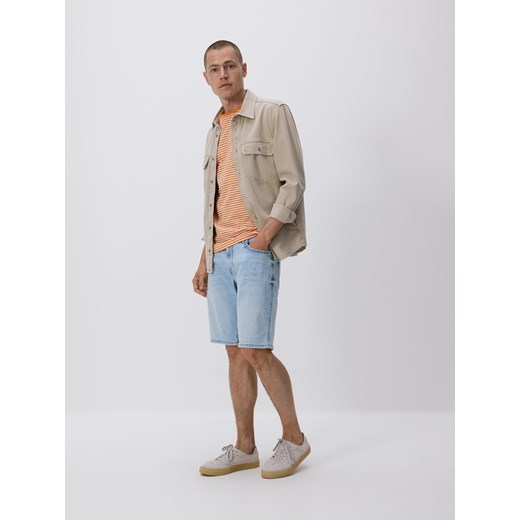 Reserved - Jeansowe szorty slim fit - niebieski ze sklepu Reserved w kategorii Spodenki męskie - zdjęcie 185941231